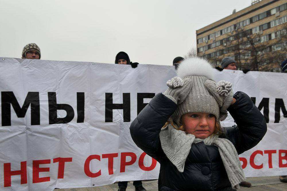 Москвичи протестуют против дублера Кутузовского проспекта