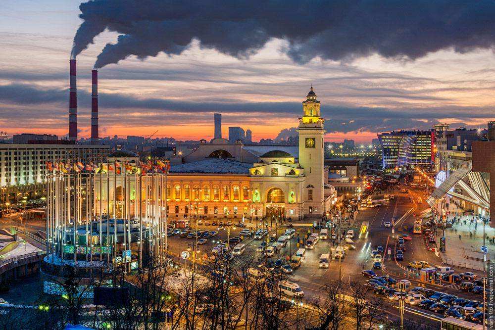 Окрестности Киевского вокзала с крыш