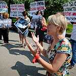 Акция в поддержку экоактивистов, защищающих Хопёр