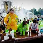 Водная битва в фонтане Дружба народов