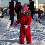 Арт-битва снеговиков  на Воробьевых горах