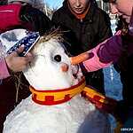 Арт-битва снеговиков  на Воробьевых горах