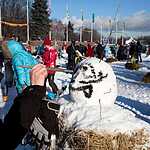 Арт-битва снеговиков  на Воробьевых горах