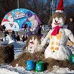 Арт-битва снеговиков  на Воробьевых горах