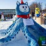 Арт-битва снеговиков  на Воробьевых горах