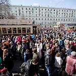 Парад трамваев на Чистых прудах