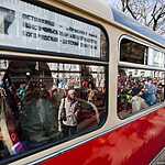 Парад трамваев на Чистых прудах