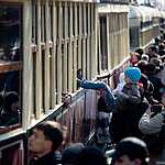 Парад трамваев на Чистых прудах