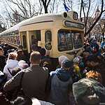 Парад трамваев на Чистых прудах