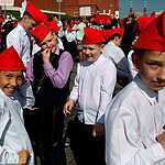 Зюганов принимает школьников в пионеры