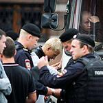 Задержания фанатов в центре Москвы