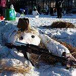 Арт-битва снеговиков  на Воробьевых горах