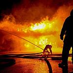 Пожар на строительном рынке в г. Чехов