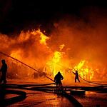 Пожар на строительном рынке в г. Чехов