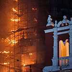 Пожар в Новодевичьем