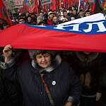 В Москве прошло шествие прокремлевского движения Антимайдан