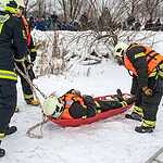 В Строгино прошли учения МЧС по спасению на воде