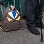 May 2, 2020, Moscow, Russia: Bag of stranger.