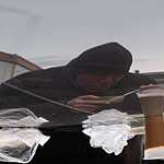 April 30, 2020, Moscow, Russia: Life is a reflection of hunger.