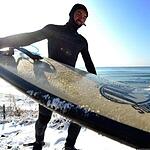 Открытие сезона по зимнему серфингу на острове Русский