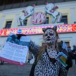Зоозащитники провели акцию у стен цирка на Цветном бульваре